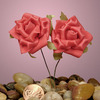 Red Classic Foam Roses 1-5/8"