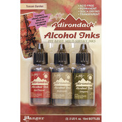 Adirondack Earthtones Alcohol Ink .5oz 3/Pkg - Tuscan Garden - Red Peppr/Mushroo