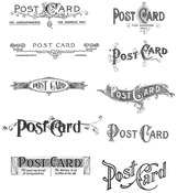 Postcards - Tim Holtz Cling Rubber Stamp Set 7"X8.5"