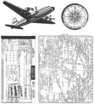 Air Travel - Tim Holtz Cling Rubber Stamp Set 7"X8.5"