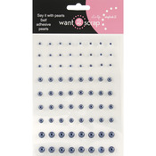Steel Blue - Want2Scrap Self-Adhesive Pearls 72/Pkg