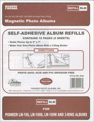 Magnetic Photo Album Refill Pages 8.25"X10.5" 5/Pkg-
