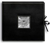 Black - Sewn Leatherette D-Ring Scrapbook Box 13"X14.5"
