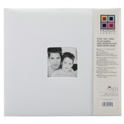 White - Fashion Fabric Post Bound Album 12"X12"