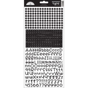 Beetle Black - Teensy Type Cardstock Alphabet Stickers