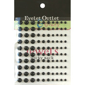 Black - Bling Self-Adhesive Pearls Multi-Size 100/Pkg