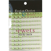 Green - Bling Self-Adhesive Pearls Multi-Size 100/Pkg