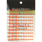 Orange - Bling Self-Adhesive Pearls Multi-Size 100/Pkg