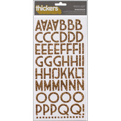 Thickers Chipboard Glitter Stickers - Wisecrack Gold
