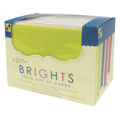 Bright Solids 40/Pkg - DCWV Box Of A2 Cards & Envelopes (4.375"X5.625")