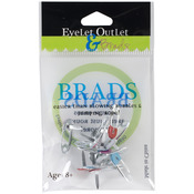 Safety Pins - Eyelet Outlet Shape Brads 12/Pkg