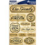 Family - Signature Dimensional Stickers 4.5"X6" Sheet