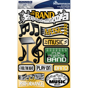Band - Signature Dimensional Stickers 4.5"X6" Sheet