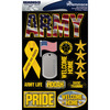 Army - Signature Dimensional Stickers 4.5"X6" Sheet