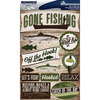 Fishing - Signature Dimensional Stickers 4.5"X6" Sheet