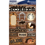 Horses - Signature Dimensional Stickers 4.5"X6" Sheet