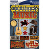 Country Music - Signature Dimensional Stickers 4.5"X6" Sheet