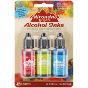 Adirondack Brights Alcohol Ink .5oz 3/Pkg - Dockside Picnic - Watermln/Citrus/Sa