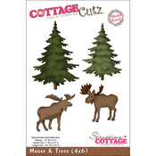 Moose & Trees Made Easy Die With Foam - CottageCutz