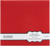 Red - Colorbok Fabric Post Bound Album 12"X12"