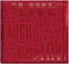 Live, Love & Laugh - Red - Gloss Post Bound Scrapbook 12"X12"