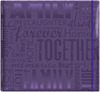 Family - Purple - Gloss Post Bound Scrapbook 12"X12"