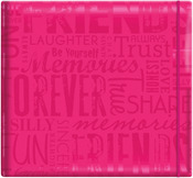 Friends - Pink - Gloss Post Bound Scrapbook 12"X12"