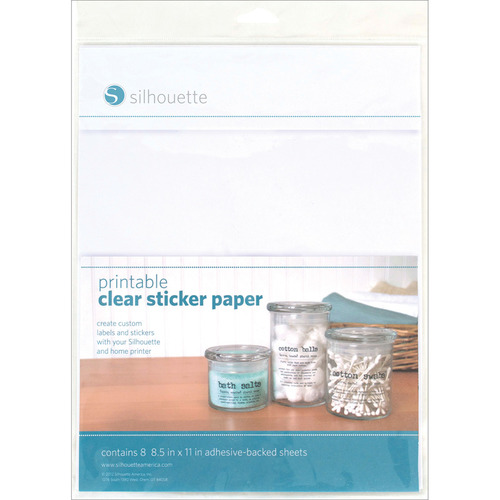 Silhouette Of America > Silhouette > Clear - Silhouette Printable Sticker  Paper 8.5X11 8/Pkg: A Cherry On Top