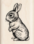 Baby Bunny - Inkadinkado Mounted Rubber Stamp