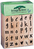 Susy Ratto Brush Letter Alphabet/Lower - Image Tree Handle Rubber Stamp Set