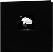 Black - Book Cloth Cover Post Bound Album 12"X12"