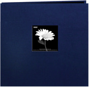 Regal Navy - Book Cloth Cover Post Bound Album 8"X8"