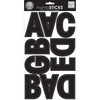 Black - Large Alphabet Stickers