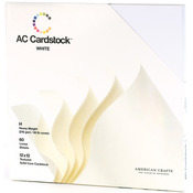 White American Crafts Cardstock Pack 12"X12" 60/Pkg
