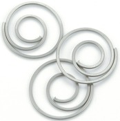 Pewter - Metal Spiral Clips .75" 25/Pkg