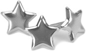 Stars - Silver - Metal Paper Fasteners 50/Pkg