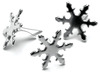 Snowflakes - Silver - Metal Paper Fasteners 50/Pkg