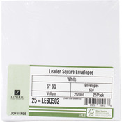 White - Leader Envelopes 6"X6" 25/Pkg