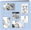 Baby - Blue - Sewn Embossed Collage Frame Post Bound Album 12"X12"