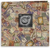 Travel Stickers - Travel Post Bound Album 12"X12"