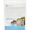 White - Silhouette Printable Sticker Paper 8.5"X11" 8/Pkg