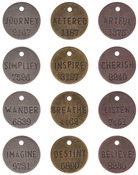 Antique Nickel, Brass & Copper - Idea-Ology Philosophy Tags 1" 12/Pkg