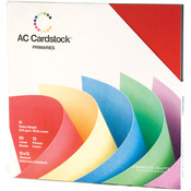 Primaries - American Crafts Seasonal Cardstock Pack 12"X12" 60/Pkg