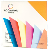 Tropicals - American Crafts Seasonal Cardstock Pack 12"X12" 60/Pkg