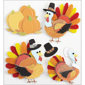 Turkey Characters - Jolee's Harvest Stickers