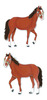 Horses - Jolee's By You Dimensional Embellishments 2"X4" Sheet