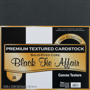Black Tie Affair - Textured - Core'dinations Value Pack Cardstock 12"X12" 20/Pkg