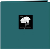 Majestic Teal - Fabric Frame Post Bound Scrapbook 12"X12"