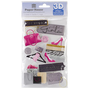 Shopping Girls - Paper House 3D Stickers
