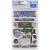 Police - Paper House 3D Stickers